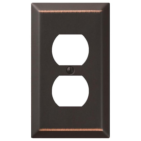 Wallplate, 1 Gang, Steel, Aged Bronze